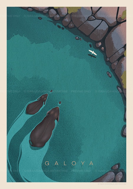 Gal Oya elephant poster artwork
